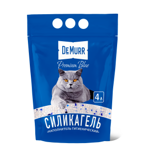 Силикагелевый наполнитель для кошек DeMurr Blue 4л (1,7 кг)