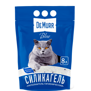 Силикагелевый наполнитель для кошек DeMurr Blue 8л (3,4 кг)
