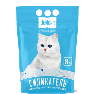 Силикагелевый наполнитель для кошек DeMurr Premium Crystal 8л (3,0 кг) Колотый NEW