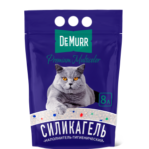 Силикагелевый наполнитель для кошек DeMurr Premium 8л (3,4 кг)