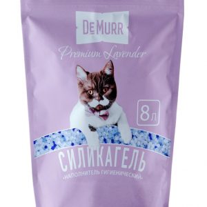 Силикагелевый наполнитель для кошек DeMurr Premium Lavender 8л (3,4 кг) NEW
